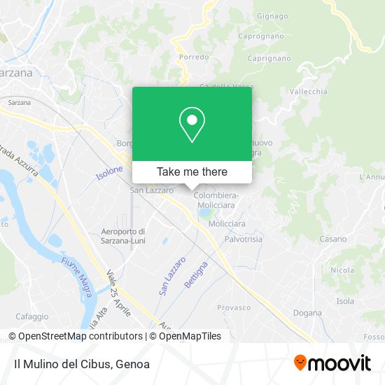 Il Mulino del Cibus map