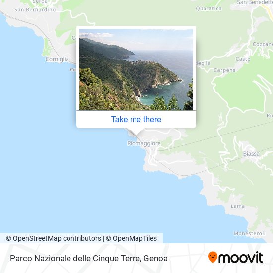 Parco Nazionale delle Cinque Terre map