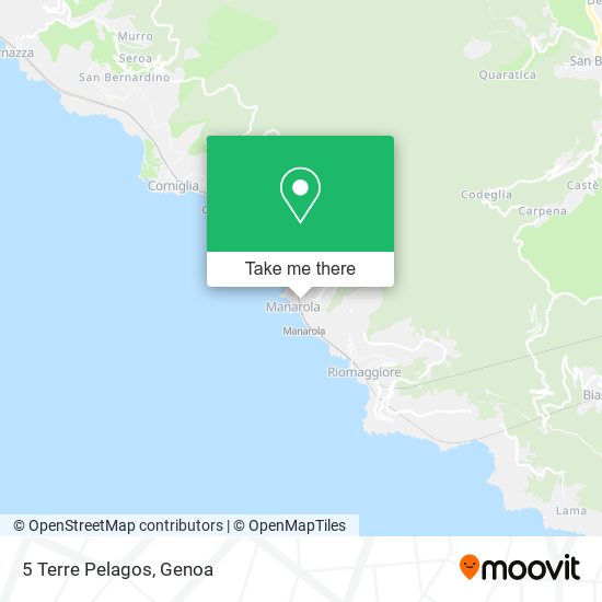 5 Terre Pelagos map