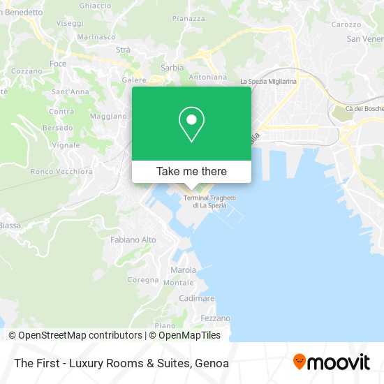 The First - Luxury Rooms & Suites map