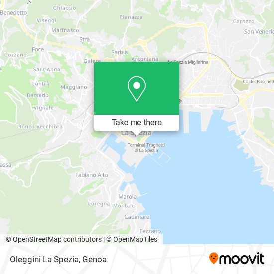 Oleggini La Spezia map