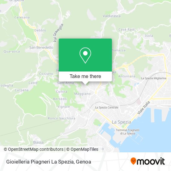 Gioielleria Piagneri La Spezia map