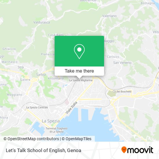 Let's Talk School of English map