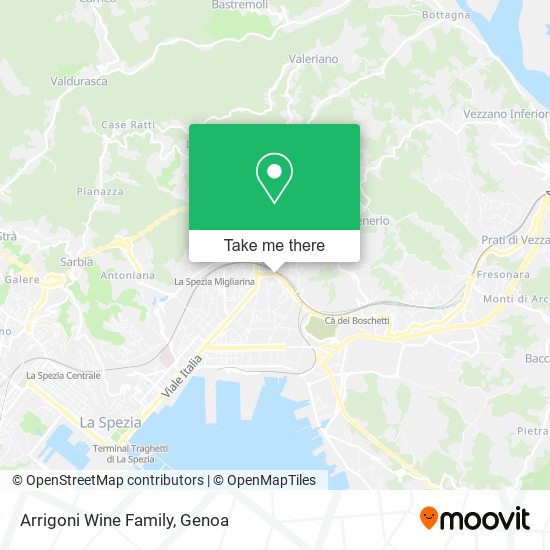 Arrigoni Wine Family map