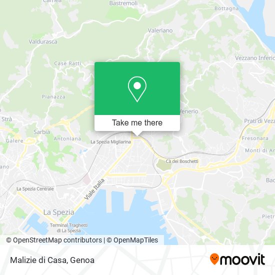 Malizie di Casa map