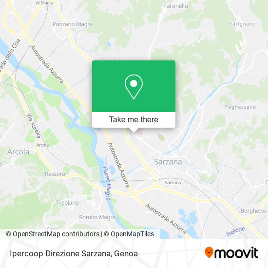 Ipercoop Direzione Sarzana map