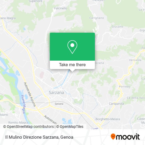 Il Mulino Direzione Sarzana map