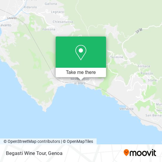 Begasti Wine Tour map