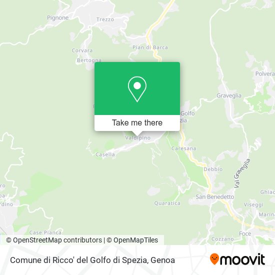 Comune di Ricco' del Golfo di Spezia map