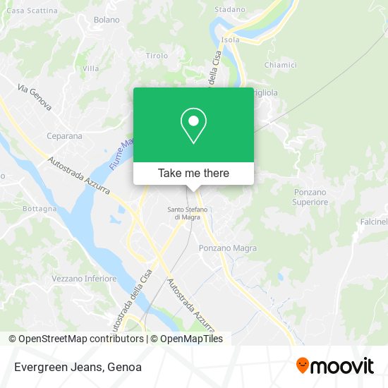 Evergreen Jeans map