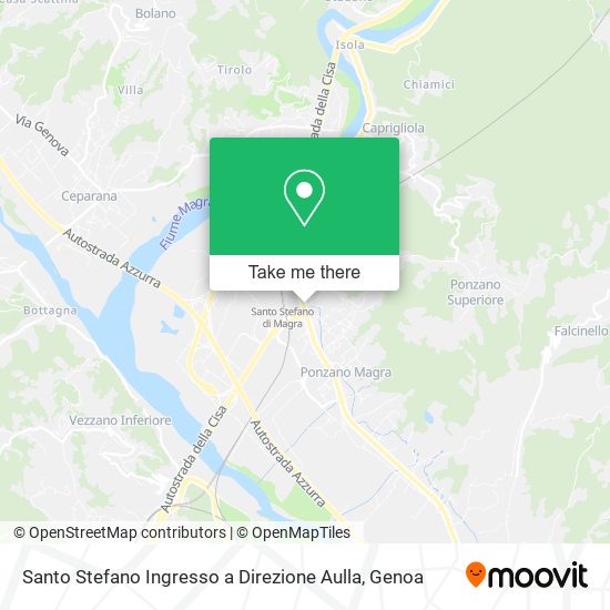 Santo Stefano Ingresso a Direzione Aulla map
