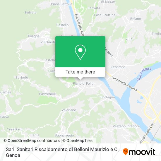 Sari. Sanitari Riscaldamento di Belloni Maurizio e C. map
