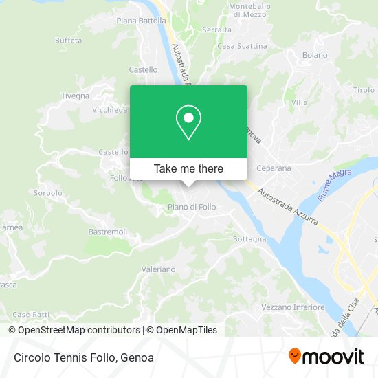 Circolo Tennis Follo map