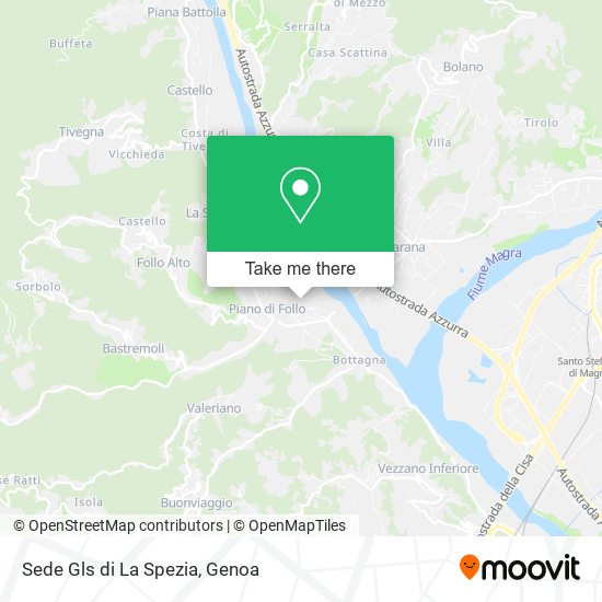 Sede Gls di La Spezia map