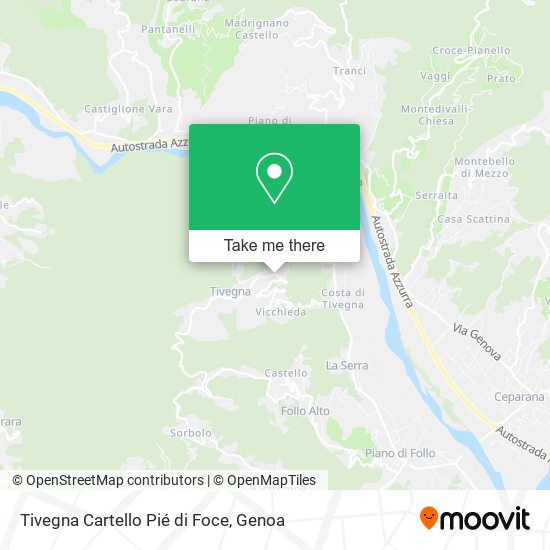 Tivegna Cartello Pié di Foce map