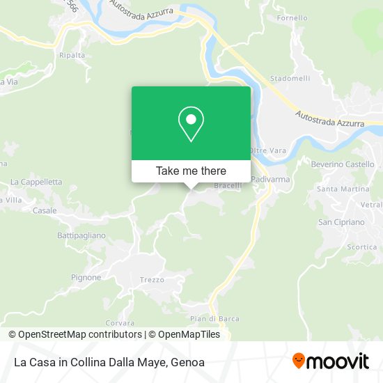 La Casa in Collina Dalla Maye map