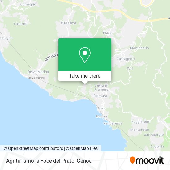 Agriturismo la Foce del Prato map