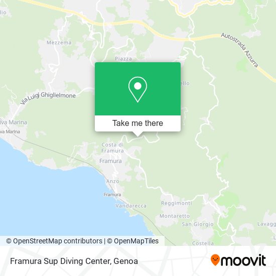 Framura Sup Diving Center map