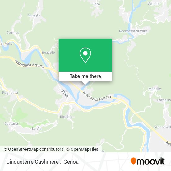 Cinqueterre Cashmere . map