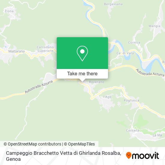 Campeggio Bracchetto Vetta di Ghirlanda Rosalba map