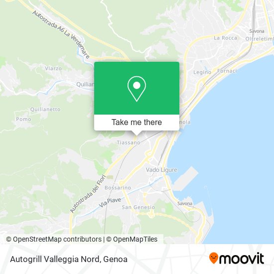 Autogrill Valleggia Nord map