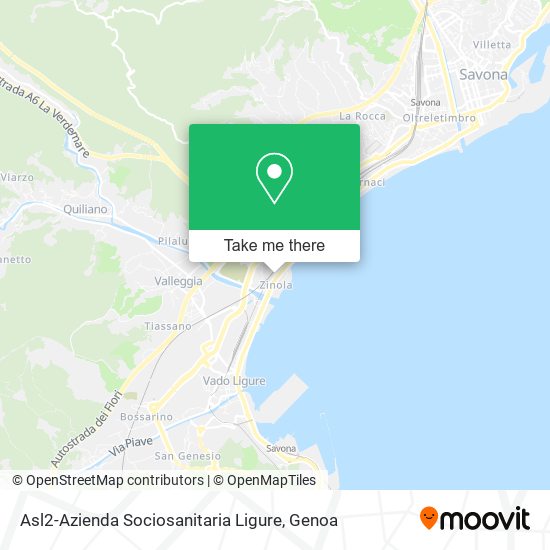 Asl2-Azienda Sociosanitaria Ligure map