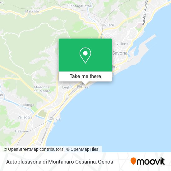 Autoblusavona di Montanaro Cesarina map