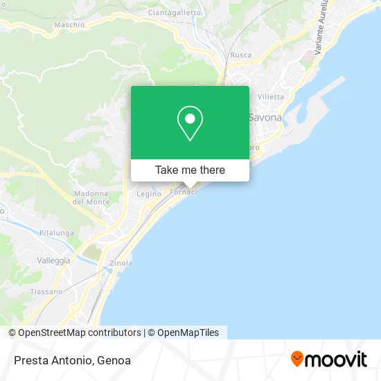 Presta Antonio map