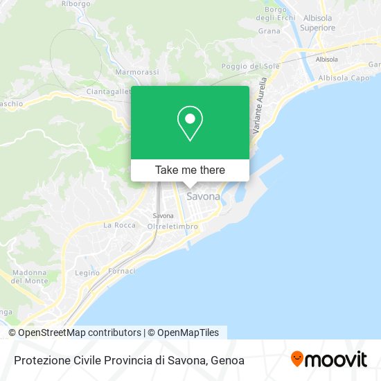 Protezione Civile Provincia di Savona map