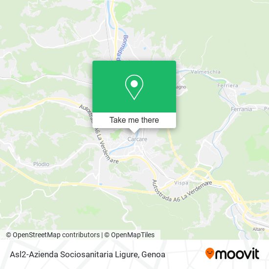 Asl2-Azienda Sociosanitaria Ligure map