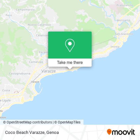 Coco Beach Varazze map