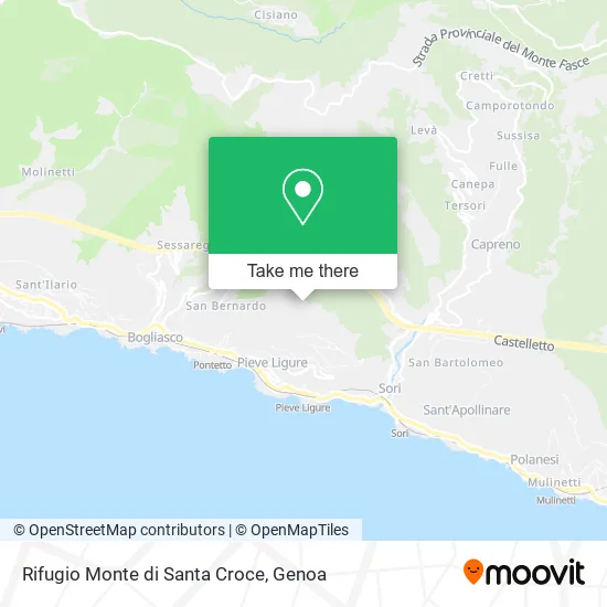 Santa Croce Mountain Refuge map
