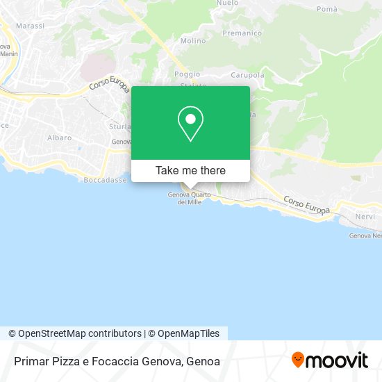 Primar Pizza e Focaccia Genova map