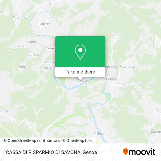 CASSA DI RISPARMIO DI SAVONA map