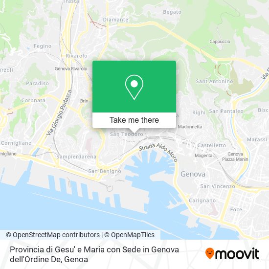 Provincia di Gesu' e Maria con Sede in Genova dell'Ordine De map