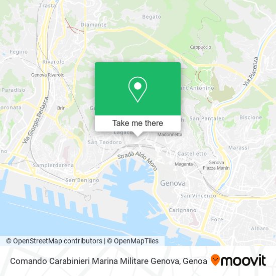Comando Carabinieri Marina Militare Genova map