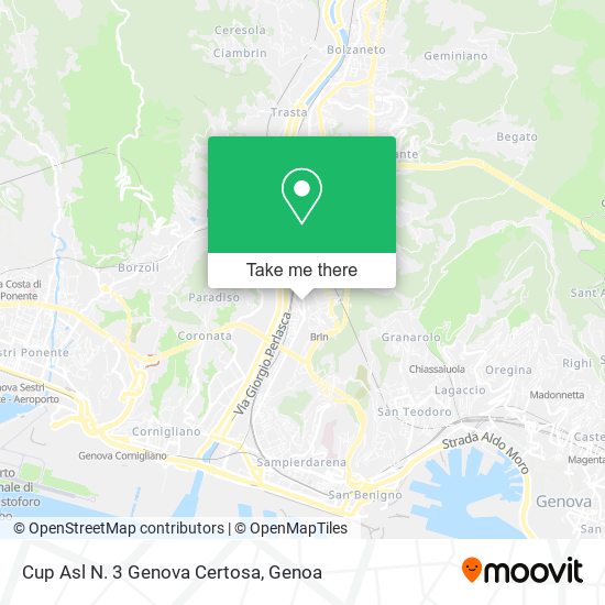 Cup Asl N. 3 Genova Certosa map