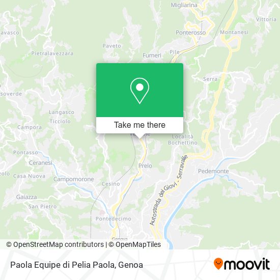 Paola Equipe di Pelia Paola map