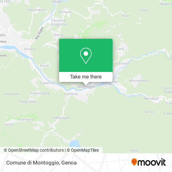 Comune di Montoggio map