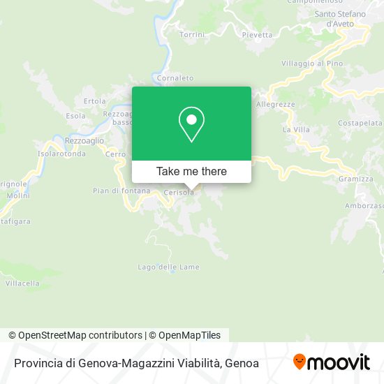 Provincia di Genova-Magazzini Viabilità map