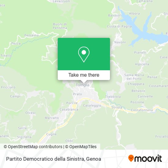 Partito Democratico della Sinistra map