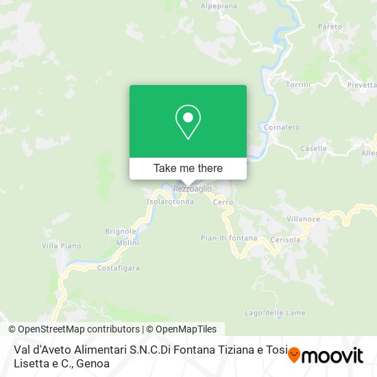 Val d'Aveto Alimentari S.N.C.Di Fontana Tiziana e Tosi Lisetta e C. map