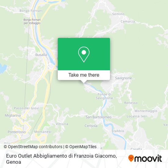 Euro Outlet Abbigliamento di Franzoia Giacomo map