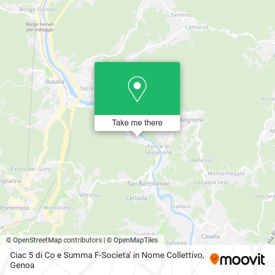 Ciac 5 di Co e Summa F-Societa' in Nome Collettivo map