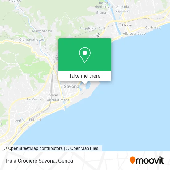 Pala Crociere Savona map