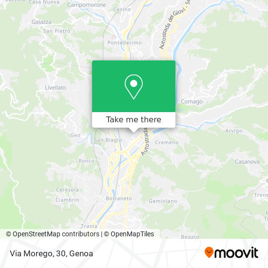 Via Morego, 30 map