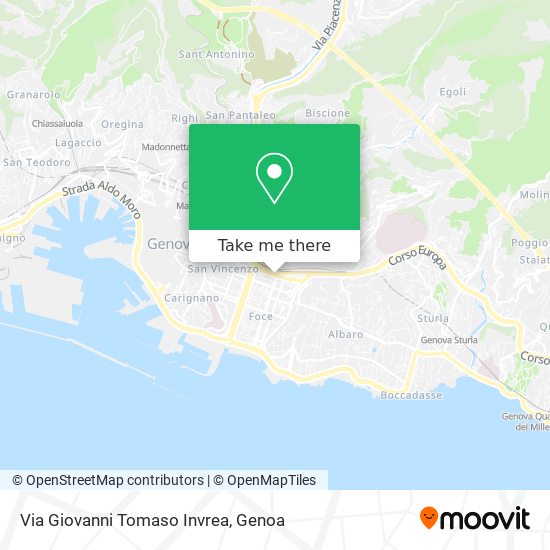 Via Giovanni Tomaso Invrea map