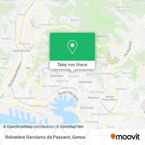 Belvedere Gerolamo da Passano map