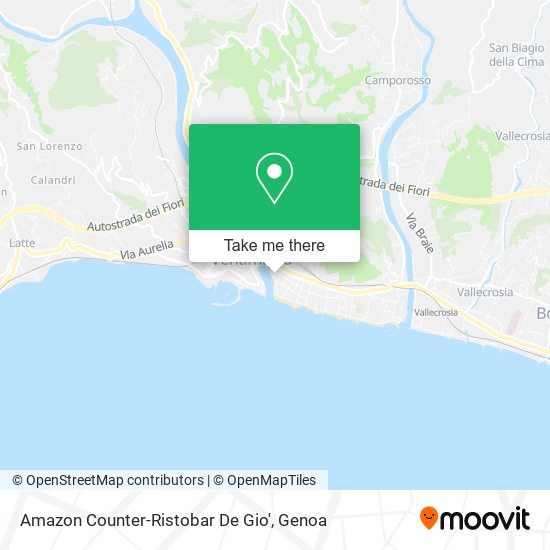 Amazon Counter-Ristobar De Gio' map