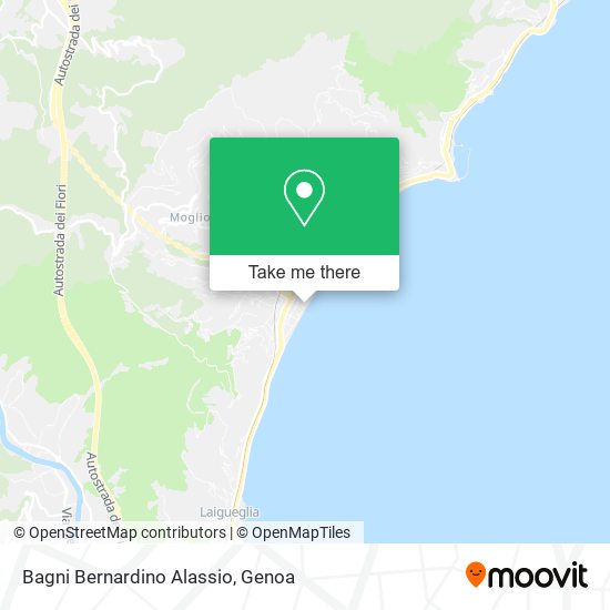 Bagni Bernardino Alassio map